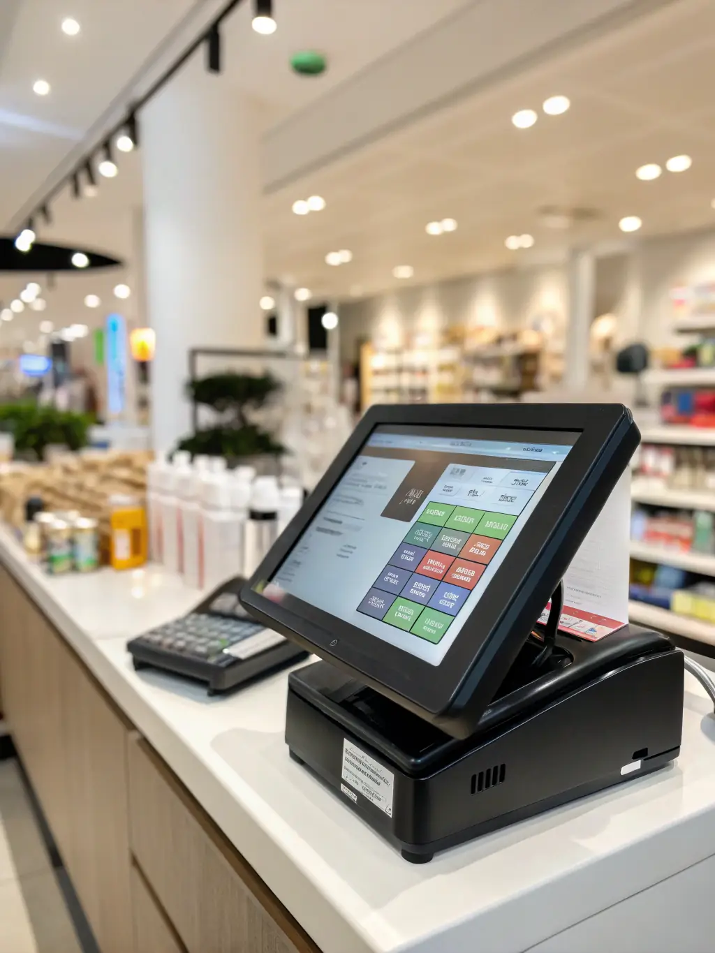 An image of a merchant using a point-of-sale terminal with seamless payment processing, showcasing Payment Acceptance Optimization.